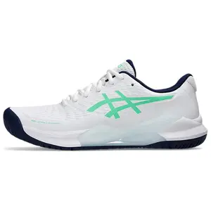 Asics Gel-Challenger 14 Men's Low-Cut Tennis Shoes in White and Green with Lightweight Comfort Trending Shoes, House White Official Shoes to Get / Maison Mihara