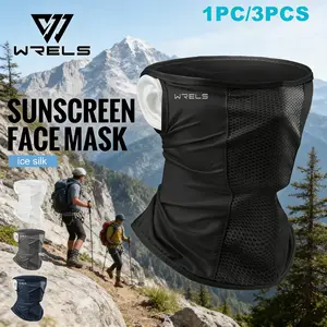 Breathable Sweat-Wicking Ice Silk Face Mask, UV Protection Sunscreen Shield, Outdoor Hiking Cycling Headwear, Outdoor Sports Mask, Pack of 1/3 Pieces