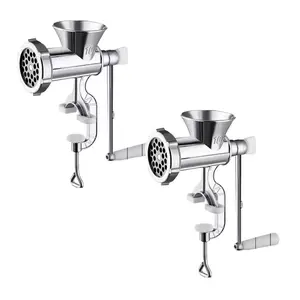 Heavy-duty manual sausage maker, large manual meat grinder, meat grinding hand crank (1 set), rustproof meat grinder, sausage maker, multifunctional home kitchen meat grinder