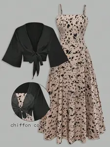 Sun Protection Long Dress Two-Piece Set, Sleeveless Design, Ideal for Sunscreen Needs, Perfect for Casual Wear & Outdoor Activities