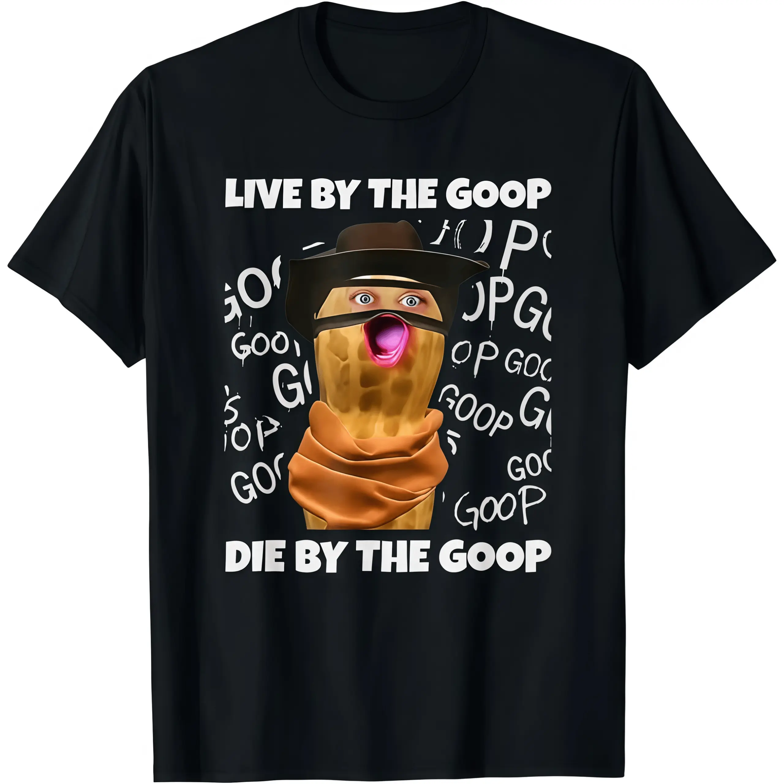 The Burnt Peanut Bungulator Goop Goop, Live by The goop Graphic T-Shirt, Menswear & Womenswear Gifts, Casual Cotton Crewneck Streetwear Tshirt Unisex Summer Top OOTD Graphic Print Tee