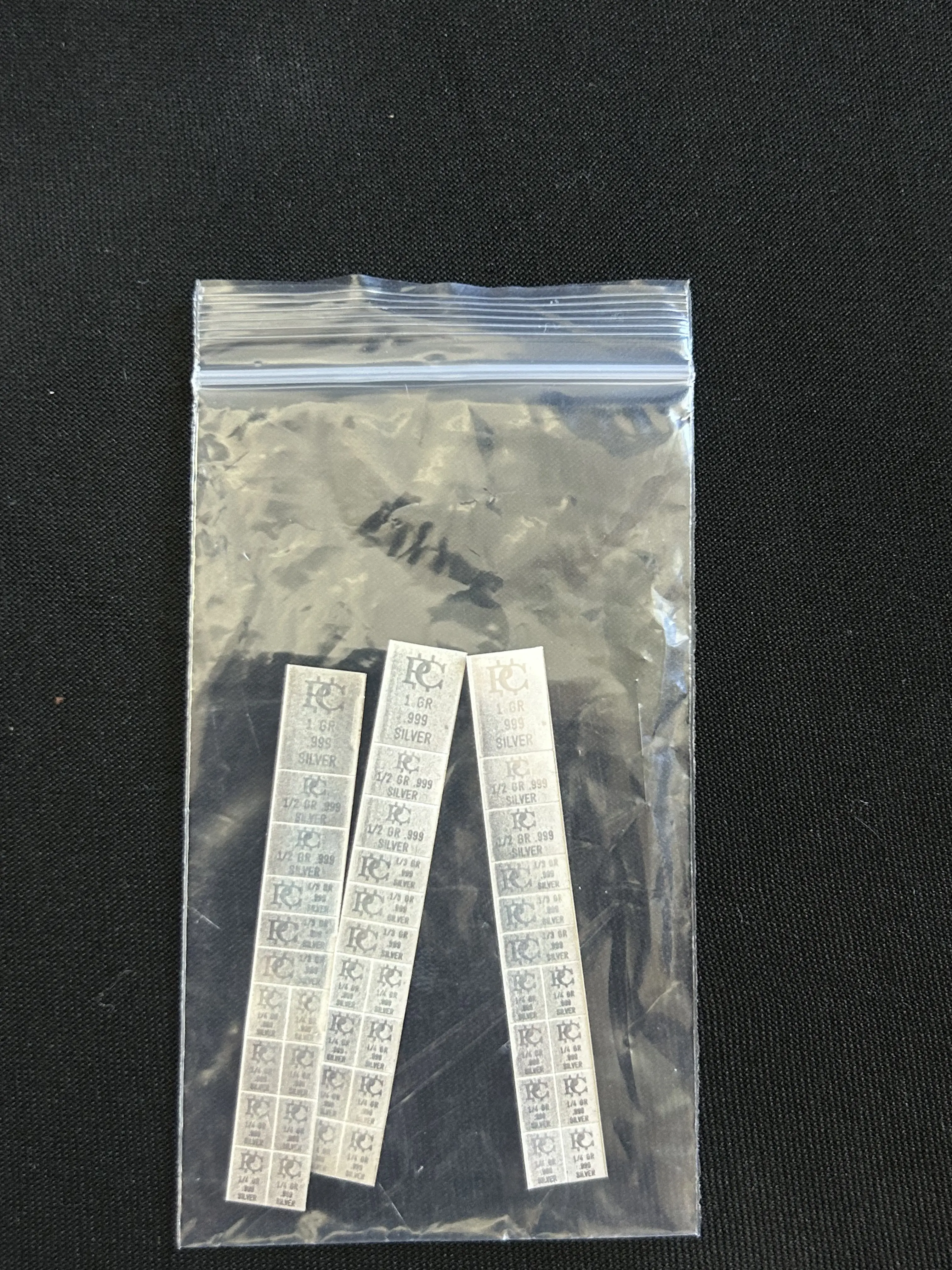 3 PACK - .999 Fine RAW 5gr Silver Bar - breaks into 1x1Gr,2x1/2Gr,3x1/3Gr, 8x1/4Gr Bars, Fractional Bullion