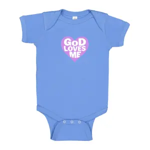God Loves Me Onesie by Godly Prints