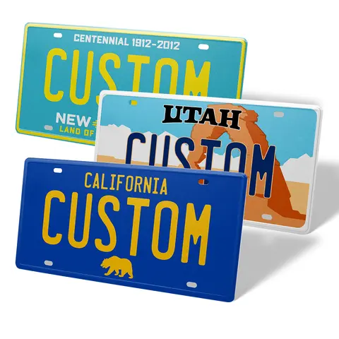 Custom U.S. Metal License Plates - Personalized Car Plate