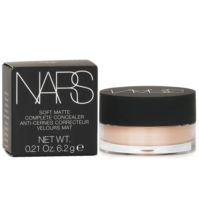 NARS Soft Matte Complete Concealer - Hyaluronic Acid & Collagen-Boosting Peptides Infused Cosmetic, Hydrating Flawless Coverage, Dark Spot Correction, Anti-Aging, Blemish Fix, Even Tone, Natural Look for All Skin Types - #Custard (Medium 1)