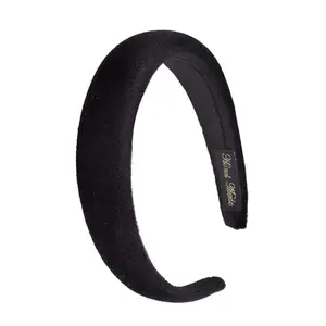 Padded Headbands  Headband Puffy Sponge Thick Headbands  Wide Headband for Women (Full Black)