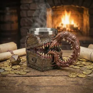 Cthulhu Mimic Mug – Gothic Horror Coffee Cup | DnD Fantasy Geek Gift | Halloween Collectible Tankard