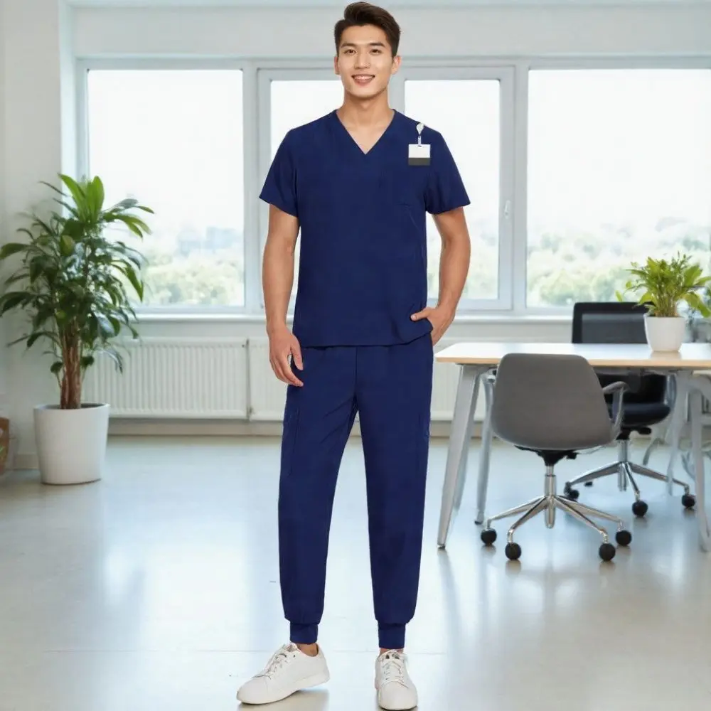 Elastic quick drying navy blue men's sho