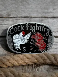 Creative Zinc Alloy Colorful Belt Buckle, Fun Men's Streetwear Casual Waistband Accessory, Durable Leather Belt Head Decor, Western Buckle Belt