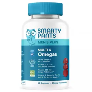 SmartyPants Men's Plus Multivitamin & Omegas Gummies with Vitamins C, D3, B12 & Zinc - 90ct