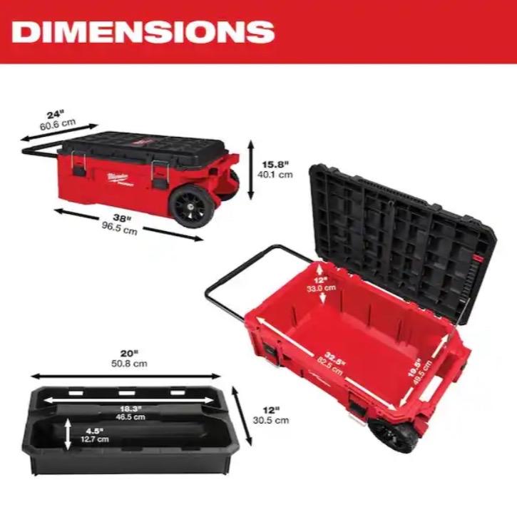 Milwaukee PACKOUT 38 in. Rolling Modular Tool Chest for Easy Storage and Transportation toolcart snap on toolbox