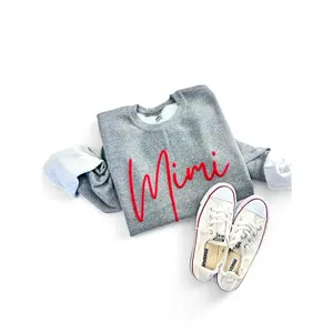 Puff Mimi Sweater, Embossed Mimi Sweatshirt, Gift for Mimi, New Grandma Gift, Christmas Grandmother Gift