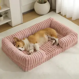 Winter Warm Pet Bed for Large Dogs and Cats, Cozy Dog Mattress and Cat Nest for Cold Weather, Soft and Comfortable Design, Fluffy Cloud Bed