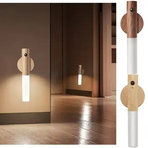 Rechargeable Battery Operated Wall Sconces, Motion Sensor Night Light Magnetic Wall Light Rechargeable Wall Sconce, Peel and Stick Sconce Lights for Bedside Stair Hallway Motion Sensor Night Lights Wall Lamp USB Stick-On Light