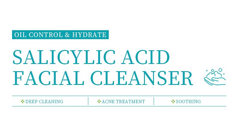 2% Salicylic Acid Cleanser - Hydrating Oil Control Face Wash with Hyaluronic Acid, Niacinamide & Ceramide | Pore Minimizing Acne Cleanser for Oily & Acne Prone Skin, Repairs Skin Barrier, 3.4 fl oz (100ml)