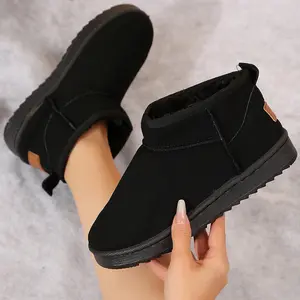 Winter Classic Women's Snow Boots Padded Thickened Non-Slip Waterproof Cotton Shoes Short Boots