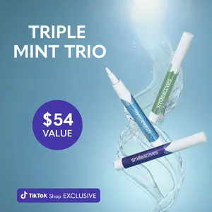 Smileactives - Teeth Whitening 3-Pen Variety Pack for a Whiter Smile, Fast Tooth Whitener and Stain Remover with Precision Brush Tip, Dental Quality Whitening Gel, Travel Pen, Easy to Use Spearmint Splash + Vanilla Mint + WinterBerry