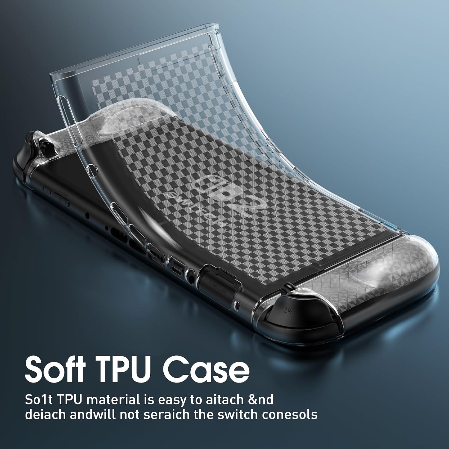 Switch 2 Case Switch 2(2025), Switch 2 TPU Cover, Protector Case Cover for Switch 2 Accessories with 6 Thumb Caps and Screen Protector, Anti-Slip, Shock-Proof,Anti-Scratch