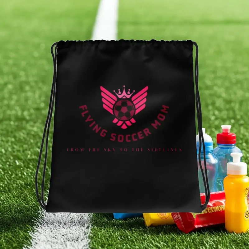 Soccer Mom Drawstring Bag – Grab & Go Game Day Bag