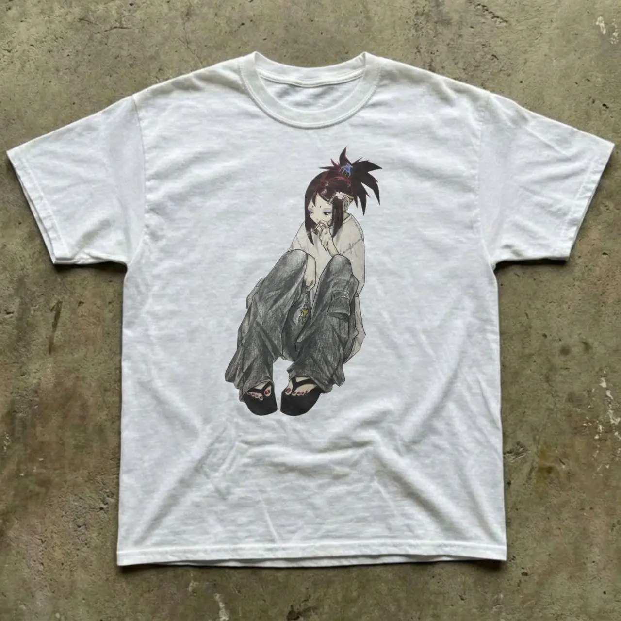 Gildan Men's and Women's T-shirt, Anime Girl Sad Graphic T-shirt, Unisex T-shirt, Gift T-shirt, Y2k Unisex Graphic Tees Gothic Grunge Emo Scene Amity Affliction Style Clothes Menswear Womenswear Streetwear