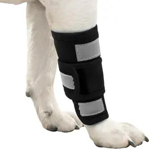 Kuoser Dog Front Leg Brace, Adjustable Dog Elbow Brace with Reflective Strip, Compression Dogs Leg Sleeve to Stop Licking, Carpal Wrist Support Elbow Pads for Dogs Arthritis, Sprain, Injury Recovery