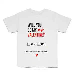will you be  my heart  Valentines Day Funny t shirt Gift for Boyfriend, Girlfriend, Husband  Wife  unisex design, perfect for summer casual wear.