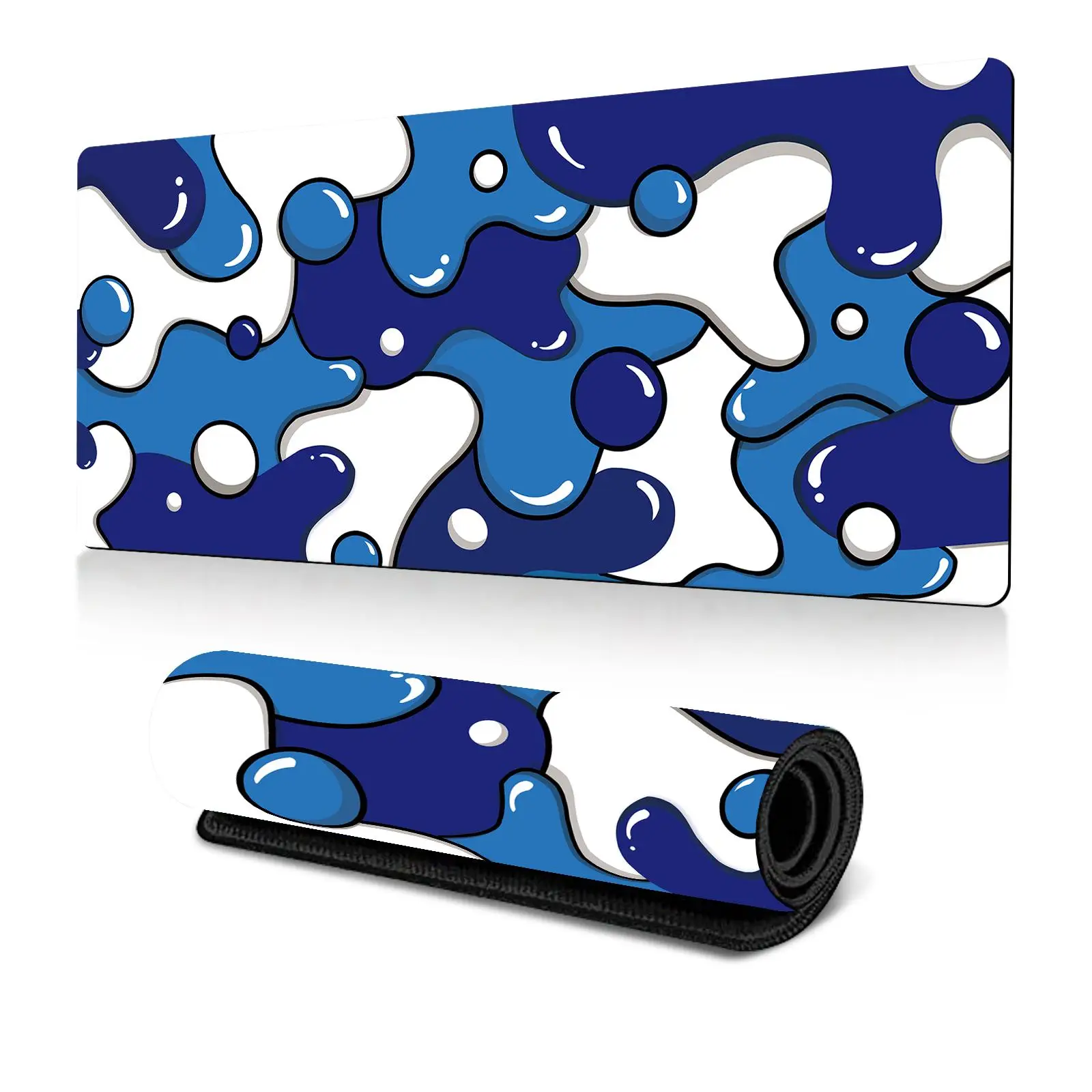 Ultra Large Computer Mouse Pad, 1 Count Colored Water Ripple Print Computer Keyboard Mousepad, PC Gamer Laptop Desk Mat for Home & Office Use