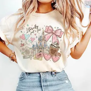 Graphci Coquette Bow Literally Just A Girl Shirt, Girl's Trip Shirt, Mick Minni Ears Park Trip Shirt, Magic Kingdom Youth & Adult Tee [Adult - Youth - Toddler Magic Kingdom], Graphic shirt, Gift Birthday