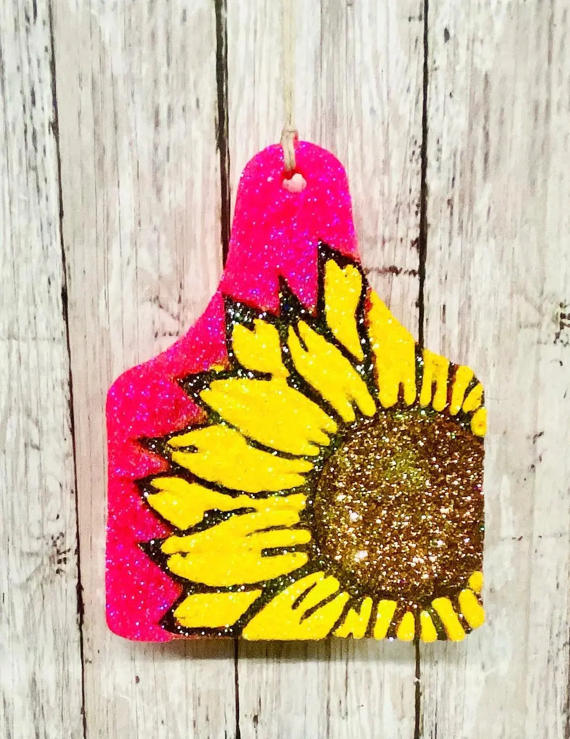 Sunflower Ear Tag Freshie
