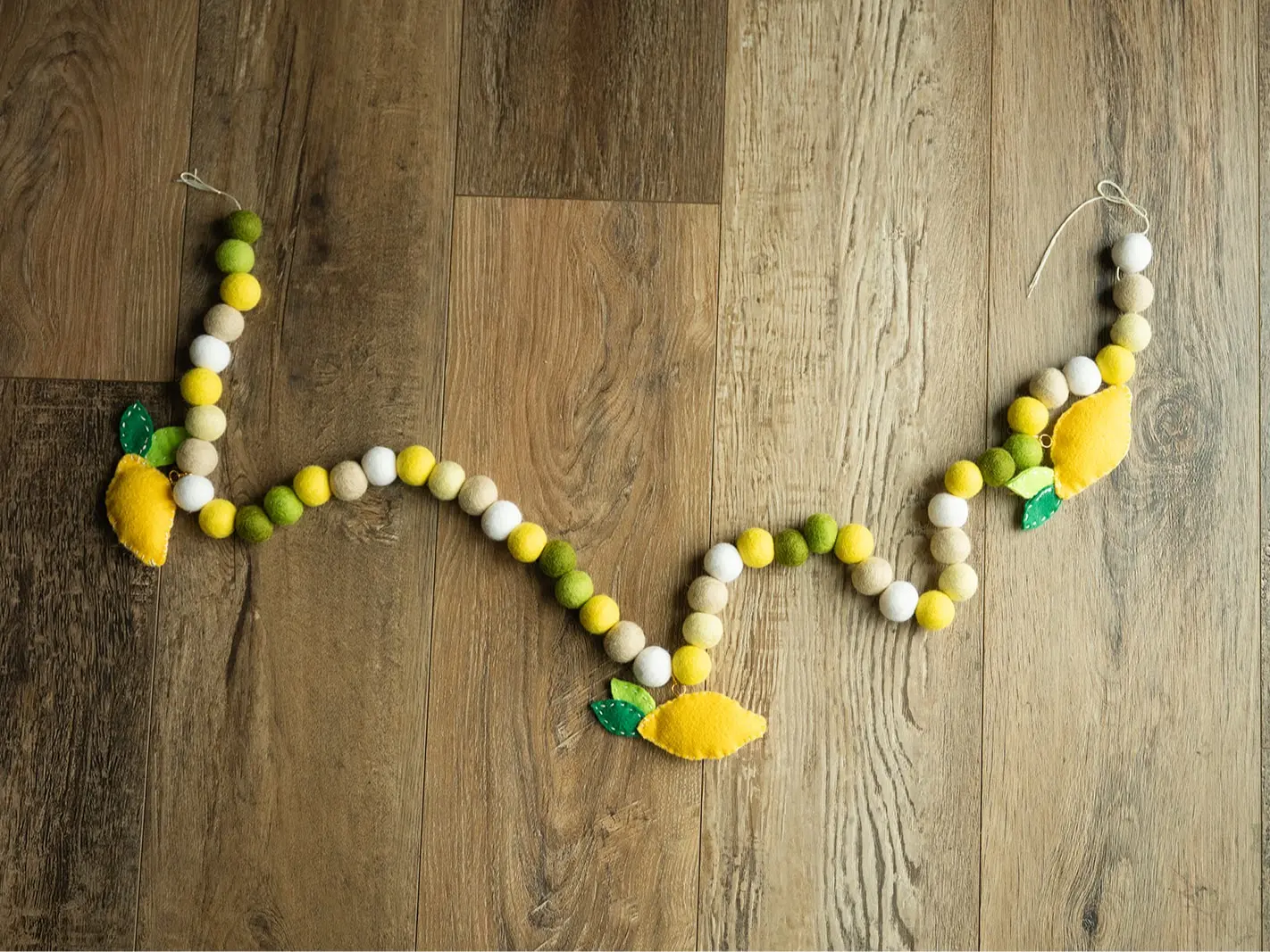 Sweet Citrus Garland | Handmade Felt Lemon Garland