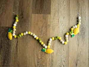 Sweet Citrus Garland | Handmade Felt Lemon Garland