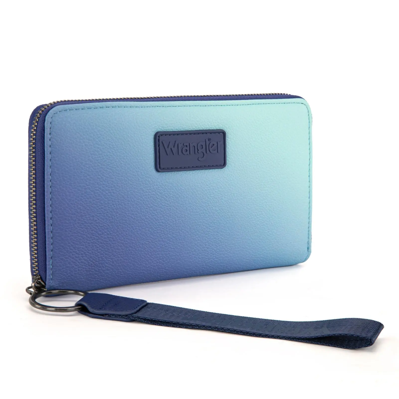 Wrangler Wristlet Wallets for Women Gradient Color Bifold Wallet Large Capacity RFID Blocking Clutch Wallets with ID Window