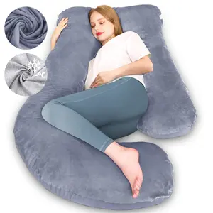 Chilling Home Pregnancy Pillow, U Shaped Full Body Maternity Pillow 58 inch, Pregnant Women Must Haves Pregnancy Pillows for Sleeping with Removable Cover pillow  pregnant J-Shaped
