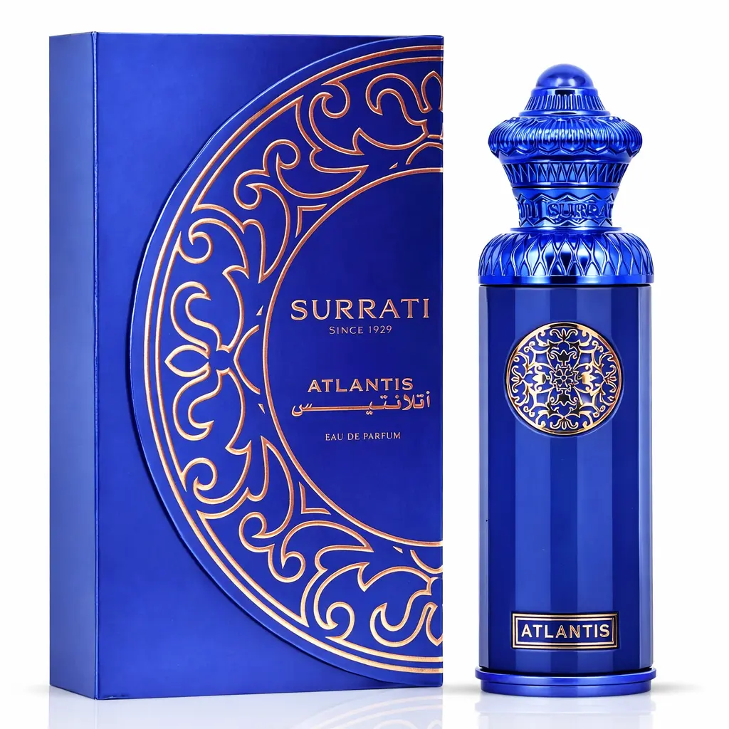 Atlantis Heritage Collection by Surrati - 140 ml Unisex Premium Eau de Parfum, Aromatic Bergamot Cologne, Captivating Citrus Floral Woody EDP Scents, Long-Lasting Luxury Fragrance