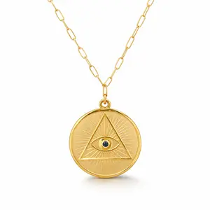 Illuminati Coin Necklace - Elegant Design with Unique Coin Accents, Perfect for Any Occasion