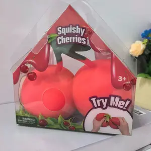 Squishy Cherry Jumbo Large Squish Fruit ToyRare Find Sensory Viral Fidget Original