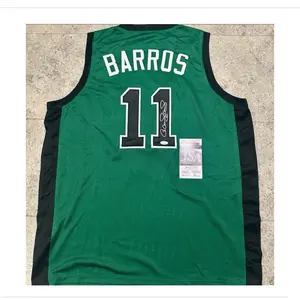 Dana Barros Autographed Custom Boston Celtics Basketball Jersey with JSA Certificate of Authenticity