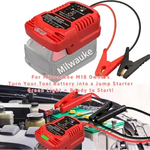 Portable 12V Car Battery Booster Compatible with Milwaukee M18 Circuit Breaker Adapter, Suitable for Trucks/Cars/Motorboats, And Compatible with M18 18V Lithium Batteries (Battery Not Included), Jump Starter For Car, Portable Jump Starter F