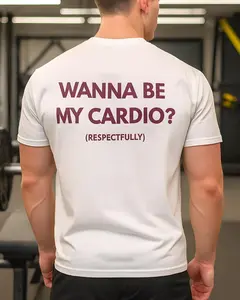 Wanna Be My Cardio Shirt Respectfully Quote Tee Funny Gym Saying Shirt Workout Humor Shirt Fitness T-shirt Gift Idea For Gym Lover