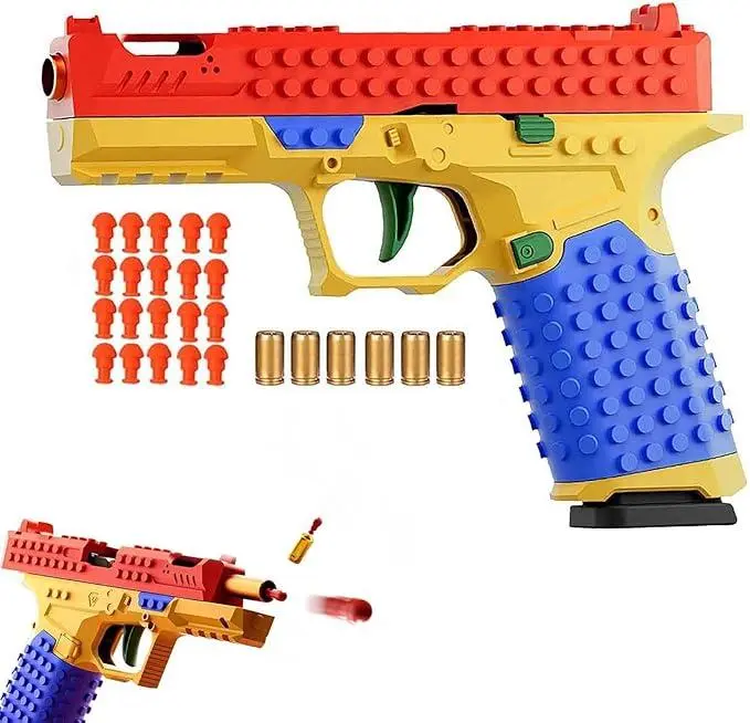 Tactical DlY Building BlockHandle Set SoftBullets Toy Gun-A Multiplayer Strategic Collaborative Toy for Outdoor Team Activities, a Gift for Kids and Students on Birthdays, Christmas and Other Festivals,Children's educational toys