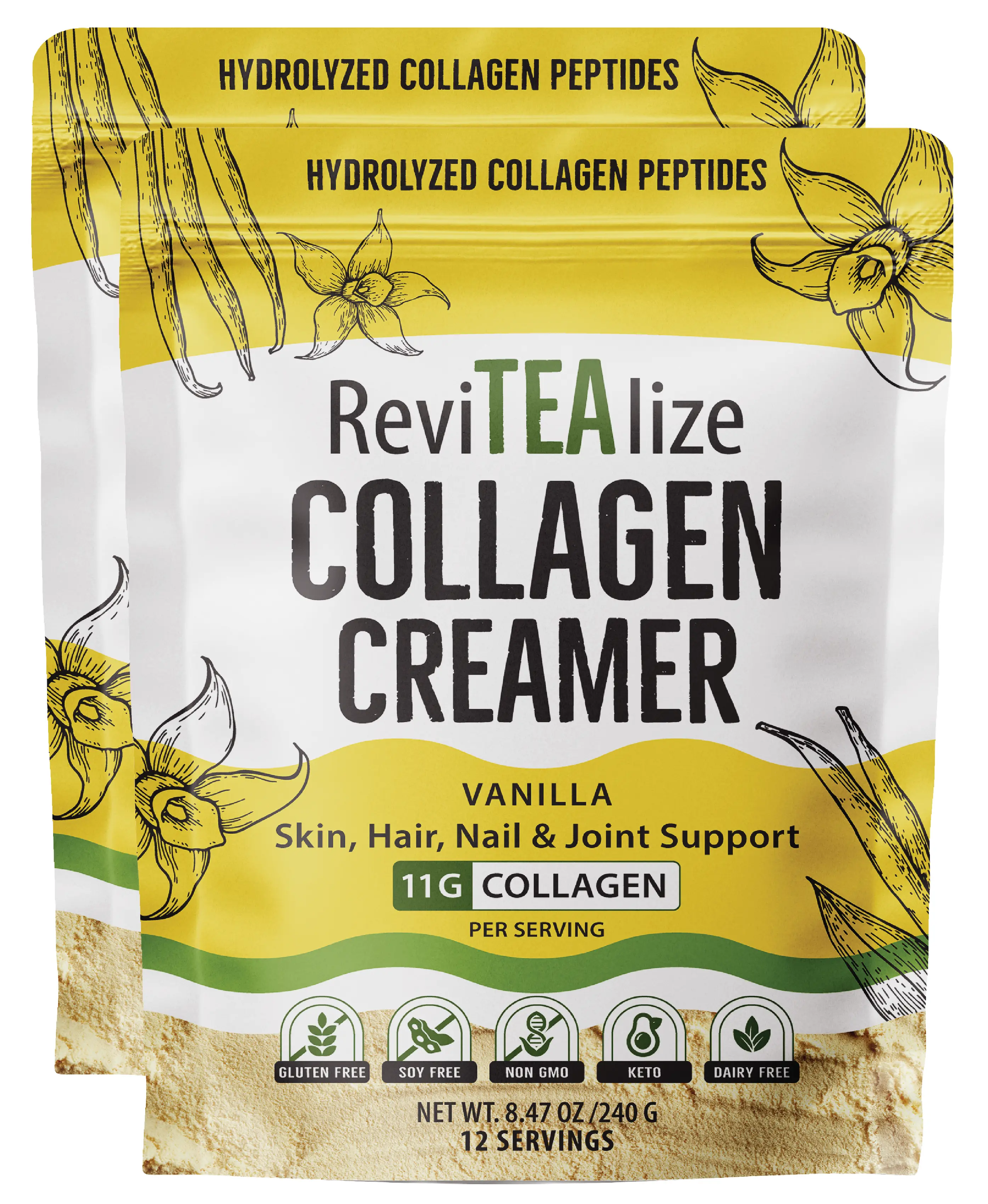 Collagen Creamer for Coffee or Tea - Vanilla - 2PACK Collagen Creamer for Coffee or Tea - Vanilla - 2PACK