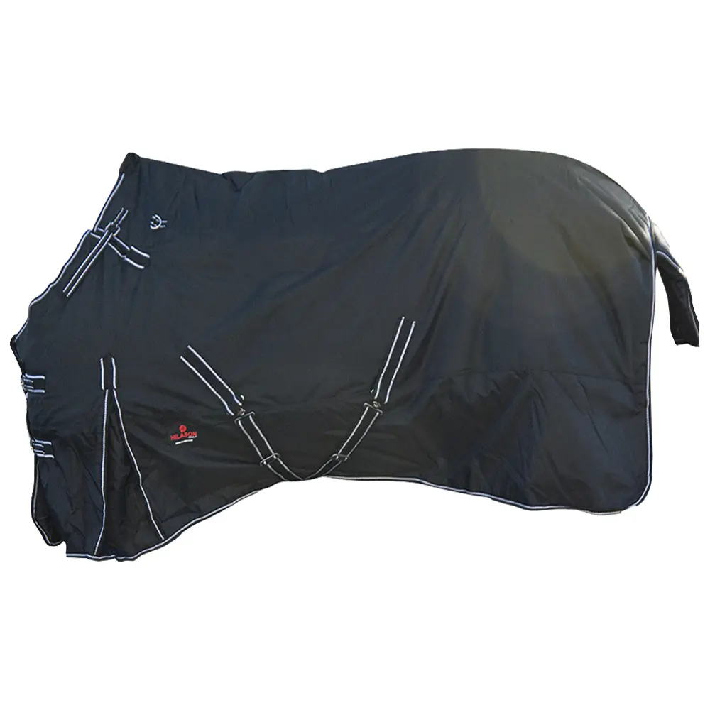 HILASON 1200D Waterproof Turnout Miniature Horse Winter Blanket Black | Yearling Blankets Donkeys for Pony