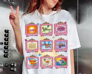 Y2K Aesthetic Women's T-Shirt 180g Pure Cotton Soft Retro 90s TV Radio Graphic Tee Cute Colorful Streetwear Top S-5XL