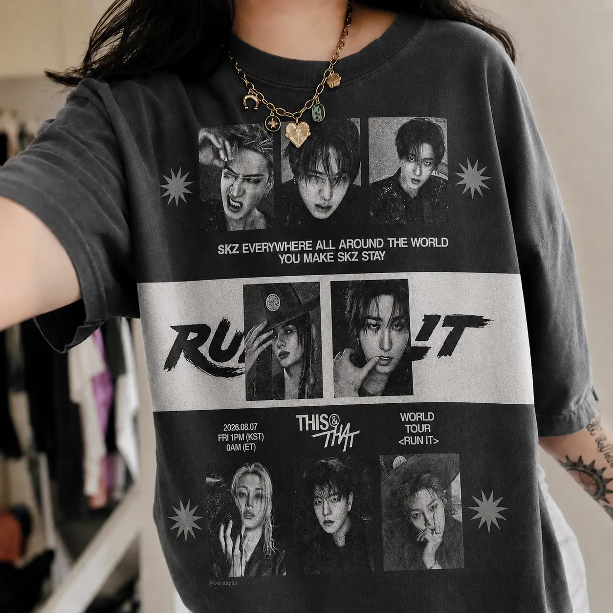 Retro Skz This And That Shirt, World Tour 2026 Shirt, Run It Member Shirt, Kpop Shirt