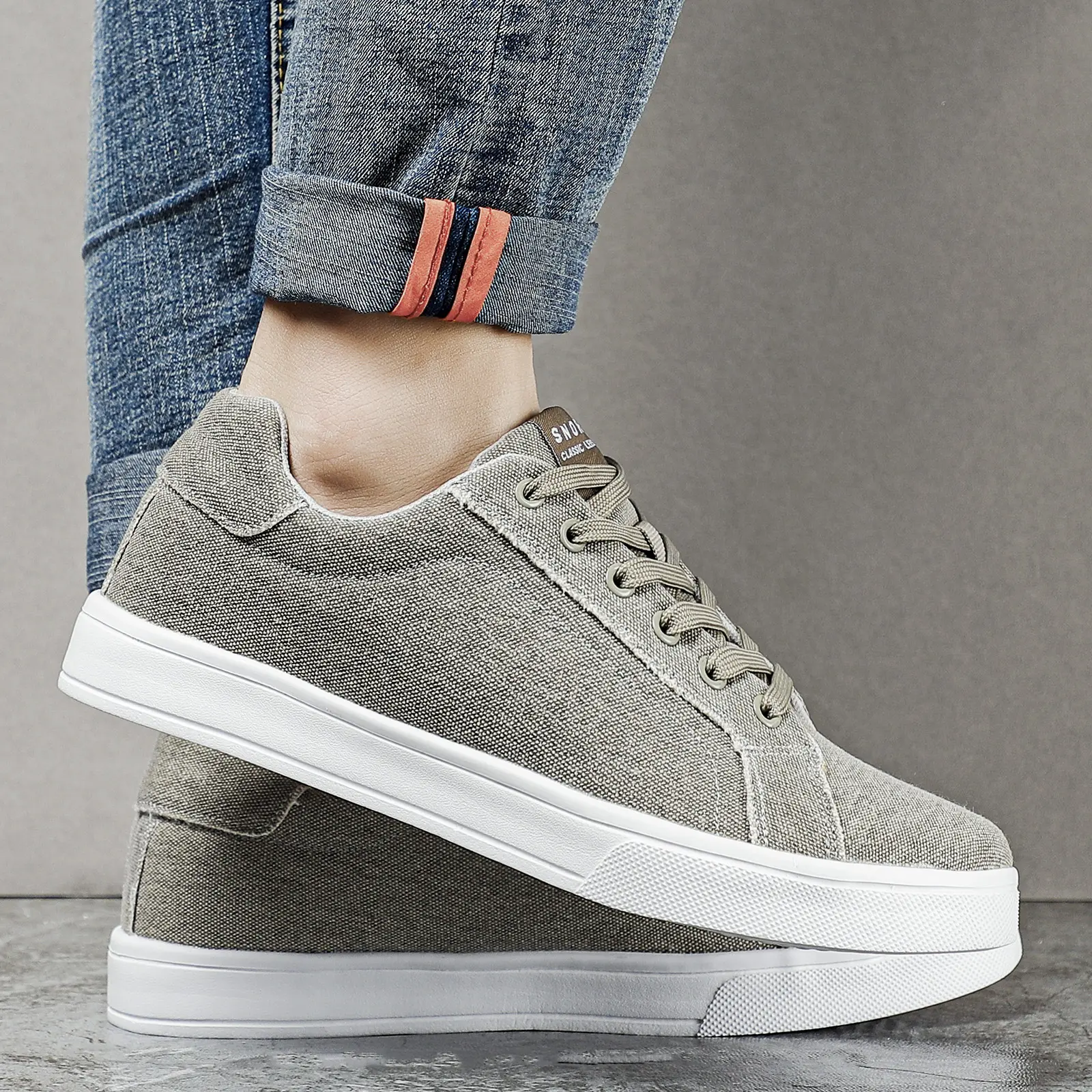 Stylish Youth Skate Shoes - Trendy Canvas Skateboarding Shoes with Wear-Resistant Non-Slip Soles for Casual Daily Wear, Perfect for Young Men