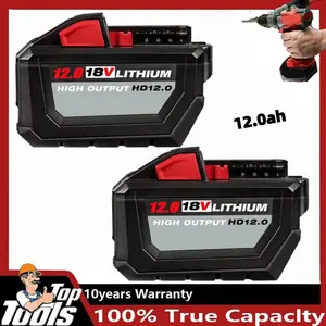 Trail-For Milwaukee For M18 18V Lithium HD 12.0AH Extended Capacity Battery 48-11-1812