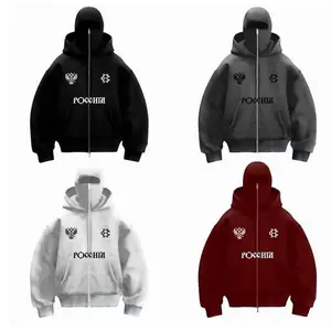 Sports fashion trendy brand double hat design letter hooded sweater couple loose Y2K sweater autumn and winter