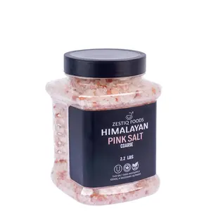 100% Organic HIMALAYAN PINK ROCK SALT, COARSE GRAIN JAR 2.2