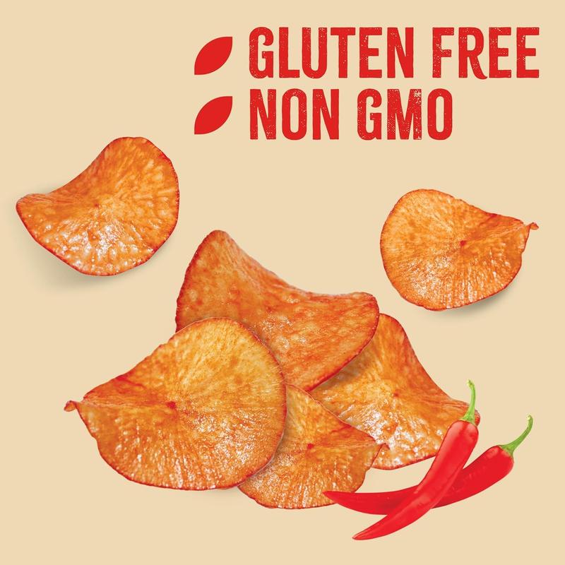 Jans Cassava Chips Sweet & Spicy Chili Flavor 8oz (Pack of 2) — Crunchy Yuca Chips | Cassava Balado