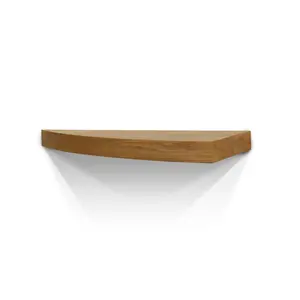 212 MAIN Wooden Curved Shelf Kit - 24 in. Oak Wood Veneer, MDF Construction, Decorative Kitchen Wall Furniture, Easy-Installation Wood Shelving for Room Decor